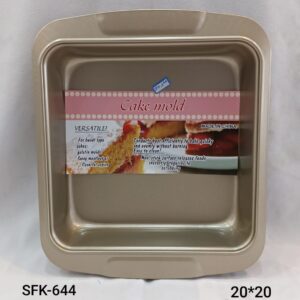 قالب کیک طلایی مربع